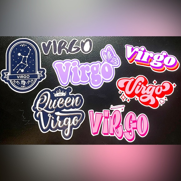 Virgo Stickers Virgo Zodiac Y2K Decals Queen Virgo Aesthetic Stickers lot 7pcs - Picture 1 of 4